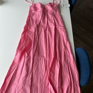 Zara XS pink maxi dress